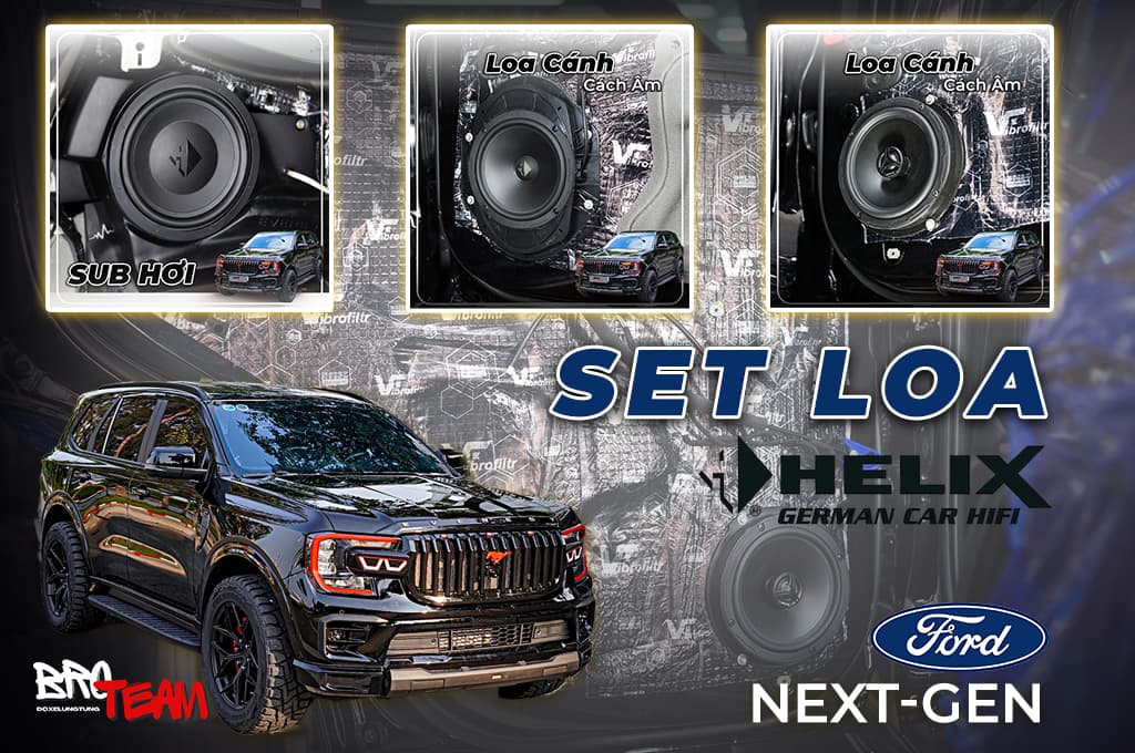 Cấu Hình Âm Thanh Set Loa Helix Cho Ford Next-Gen Chuẩn Đức  – Nghe Là Thích!