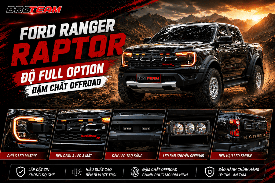 Ford Ranger Raptor Độ Full Option Đậm Chất Offroad Tại Broteam
