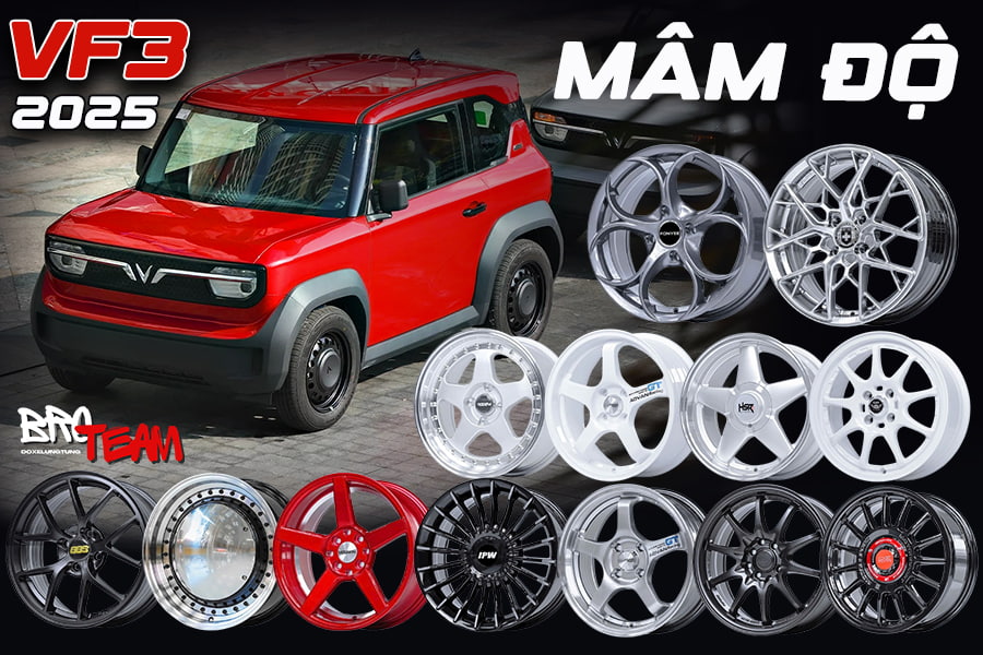 Độ mâm Vinfast VF3 Đẹp, Chất, Nâng Tầm Đẳng Cấp Xế Yêu