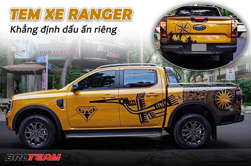 Top xu hướng độ tem xe bán tải Ford Ranger nổi bật năm 2025