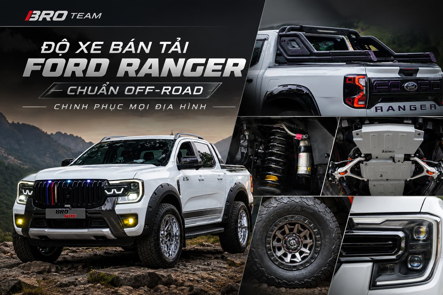 Độ Xe Bán Tải Ford Ranger Chuẩn Off-road, Bền Bỉ, Tiện Ích