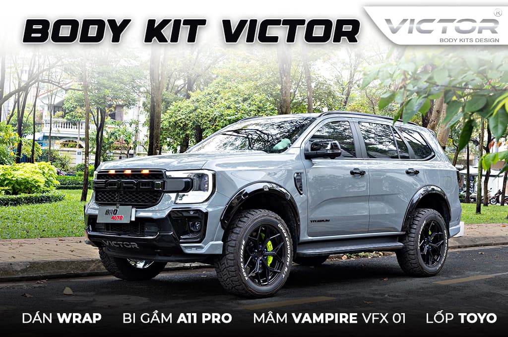 Đột phá với Ford Everest độ Body kit Victor đẹp và loạt phụ kiện đỉnh cao năm 2025
