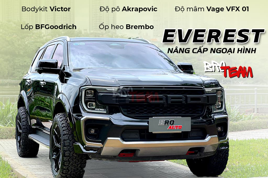 Ford Everest độ cơ bản nâng cấp ngoại hình cá tính và khỏe khoắn hơn.