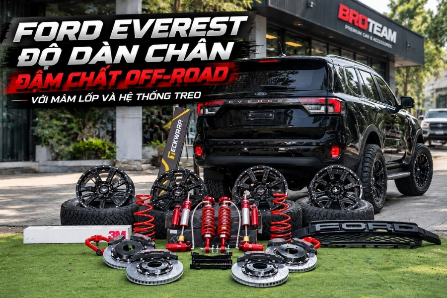 Ford Everest Độ Dàn Chân Đậm Chất Off-Road Với Mâm Lốp Và Hệ Thống Treo