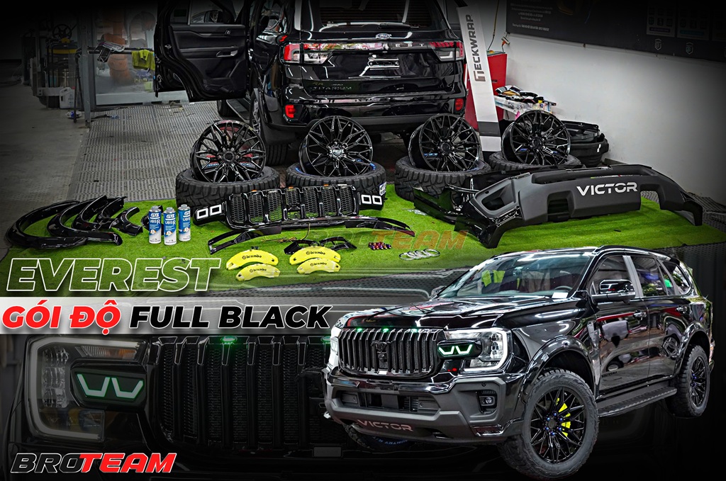 Ford Everest Độ Full Black – Đen Huyền Bí, Sang Trọng Và Đầy Uy Lực