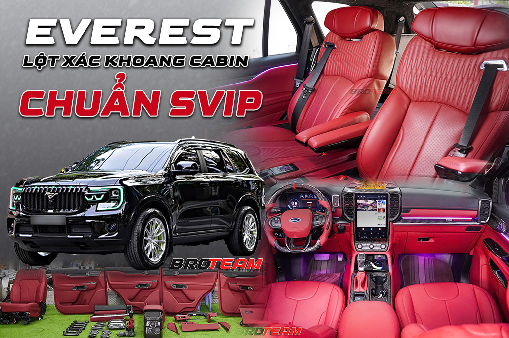 Ford Everest độ nội thất – lột xác khoang cabin chuẩn phong cách SVIP