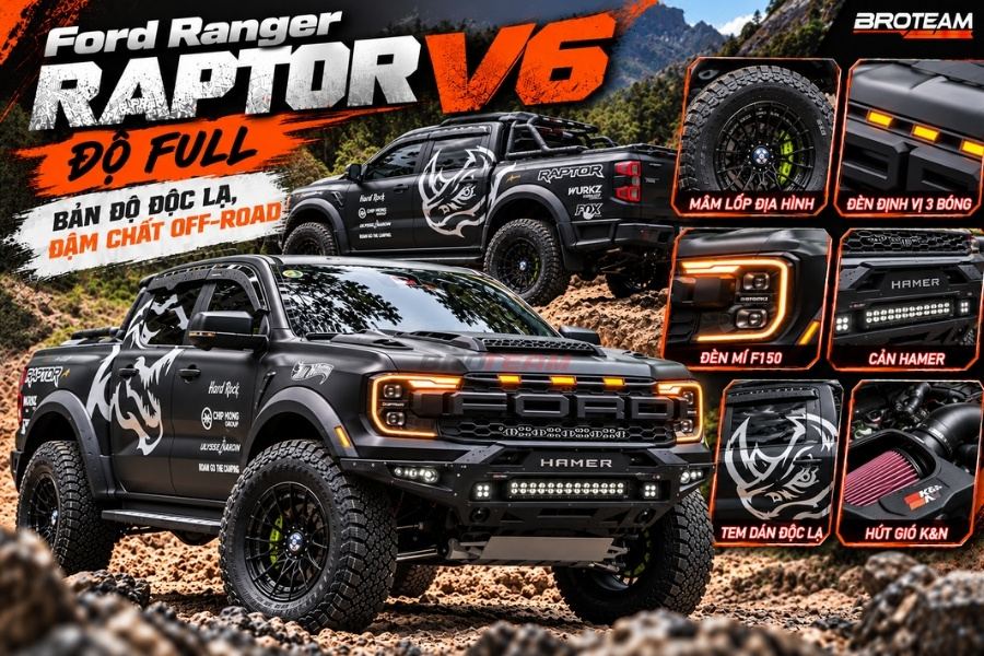 Ford Ranger Raptor V6 Độ Full – Bản Độ Độc Lạ, Đậm Chất Off-Road