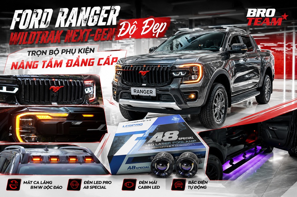 Ford Ranger Wildtrak Next-Gen Độ Đẹp : Trọn Bộ Phụ Kiện Nâng Tầm Đẳng Cấp