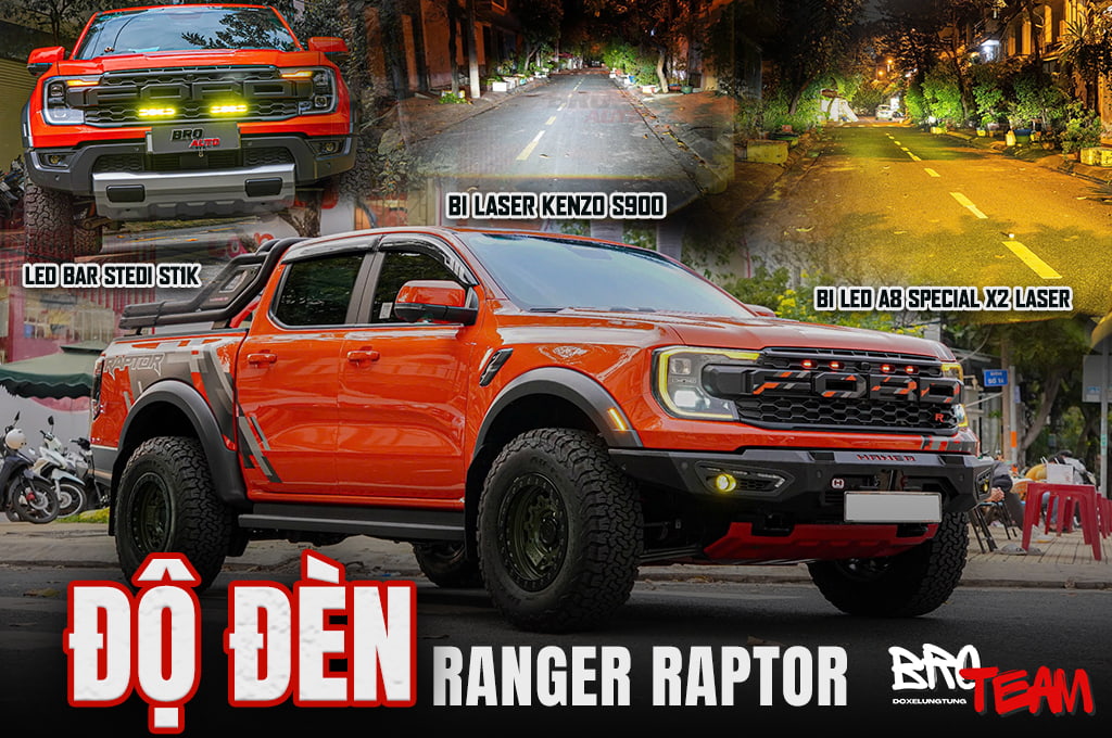 Nâng Cấp Ánh Sáng Cho Ford Ranger Raptor Next Gen – Sáng Mạnh, An Toàn, Giữ Nguyên Zin