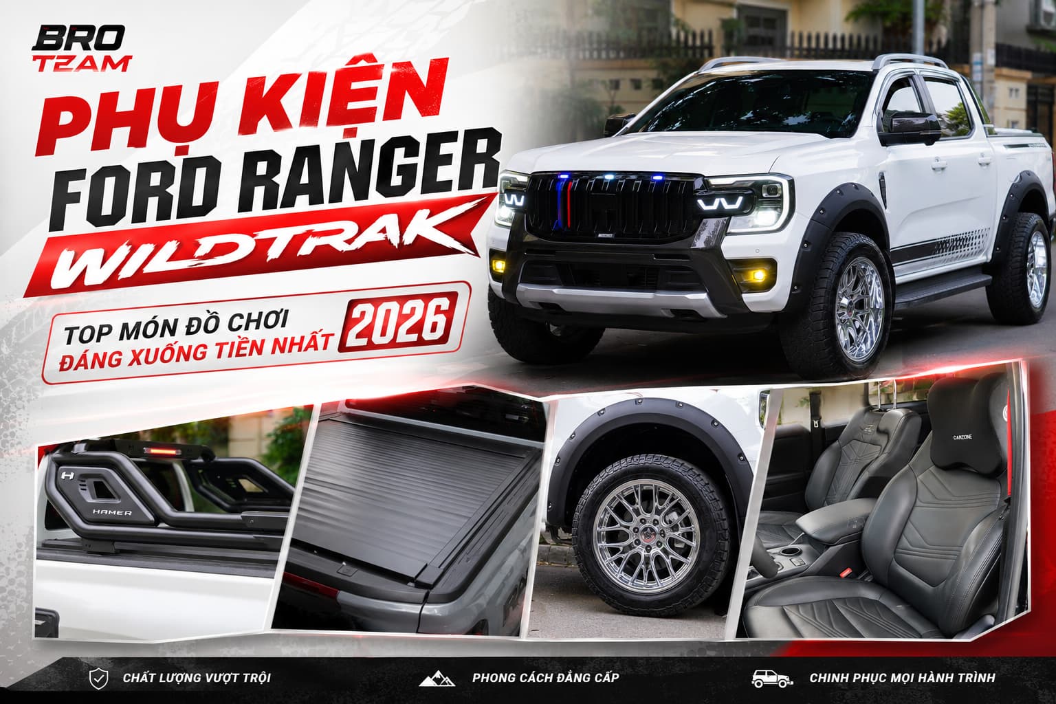 Top Phụ Kiện Ford Ranger Wildtrak 