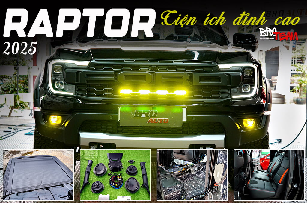 Phụ kiện tiện ích cho Ford Raptor 2025 – Nâng cấp toàn diện  tại BRO TEAM