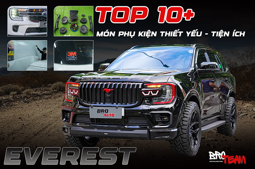 Tổng hợp các phụ kiện xe Ford Everest tiện ích tăng cường an toàn và phong cách