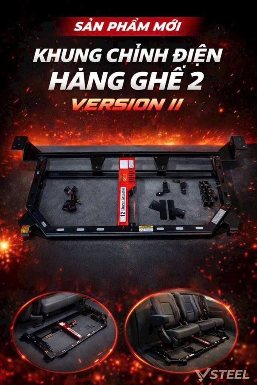 Ghế trượt điện VSTEEL v2 mới ra mắt