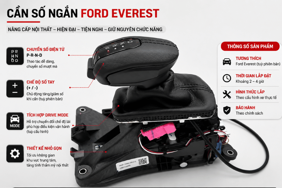 Cần Số Ngắn Ford Everest - Thông Số Và Tính Năng
