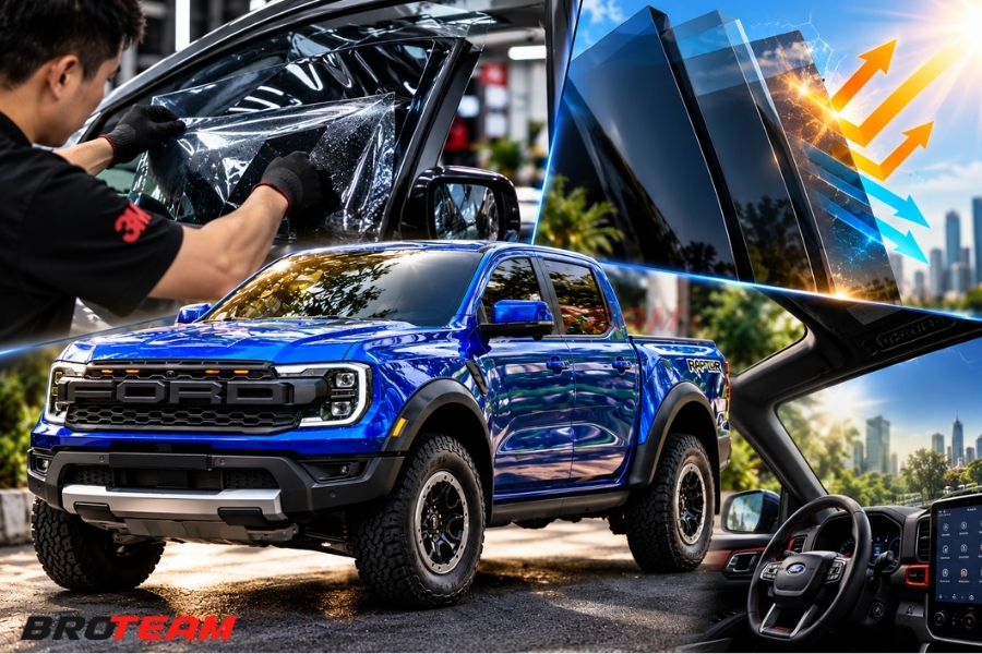 Phim cách nhiệt 3M và PPF Teckwap khi độ lên Ford Ranger Raptor