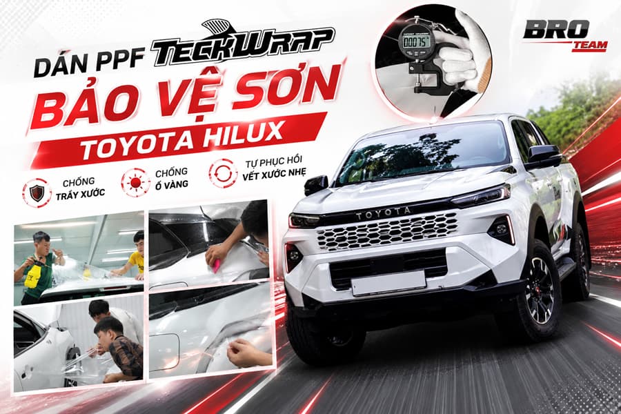 Dán PPF TeckWrap Bảo Vệ Sơn Toyota Hilux