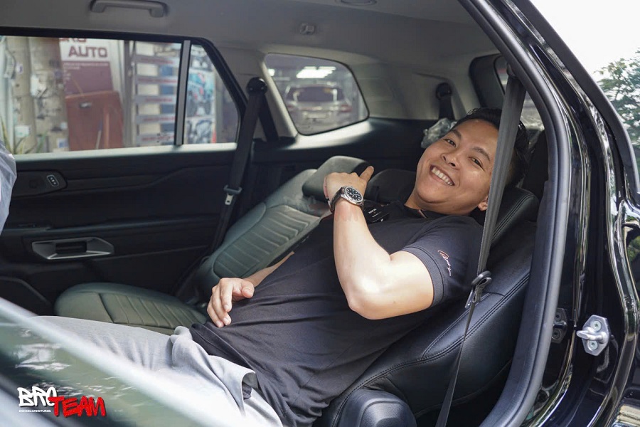 Độ Ghế Chỉnh Điện Xe Ford Everest Trượt Tới Lui Hàng 2