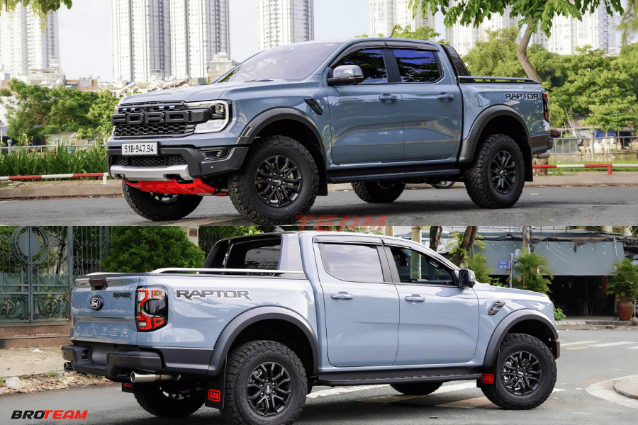Ống xả kép và pô zin mang đến âm thanh trầm đặc trưng cho xe Ford Ranger Raptor
