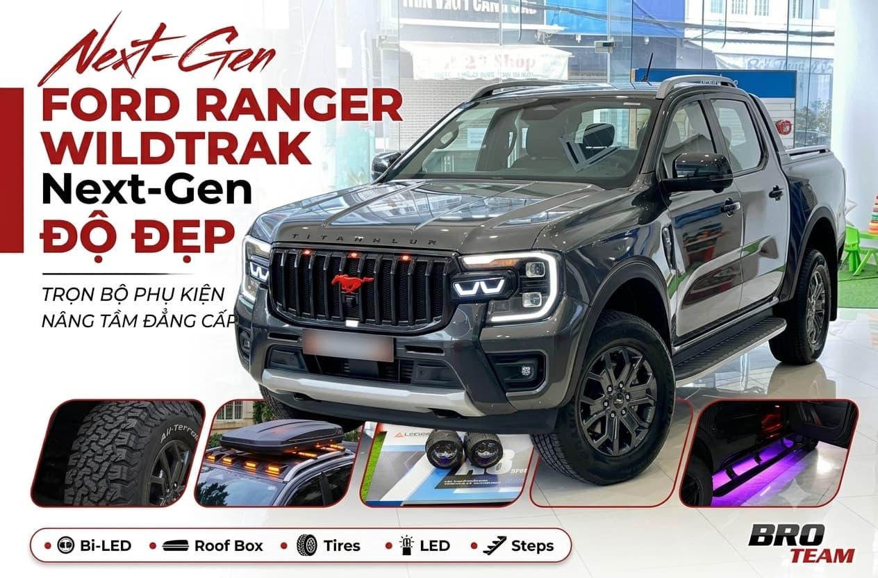 Ford Ranger Wildtrak Next-Gen Độ Đẹp