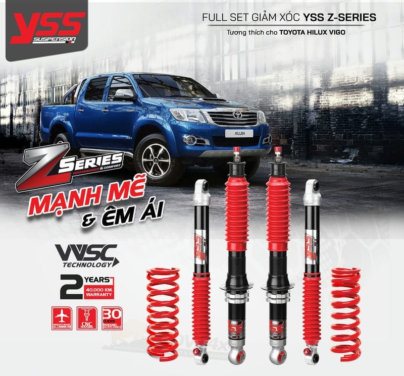 Giảm xóc hiệu suất cao cho Toyota Hilux 2026