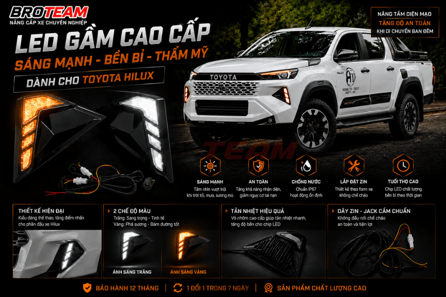 LED Gầm Cao Cấp Toyota Hilux
