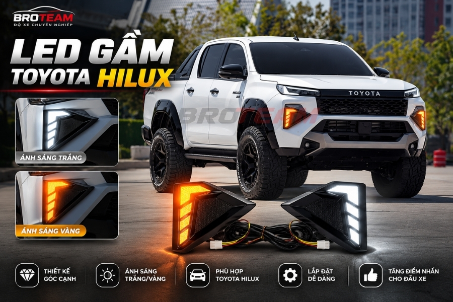 Màu sắc ánh sáng của đèn Toyota Hilux