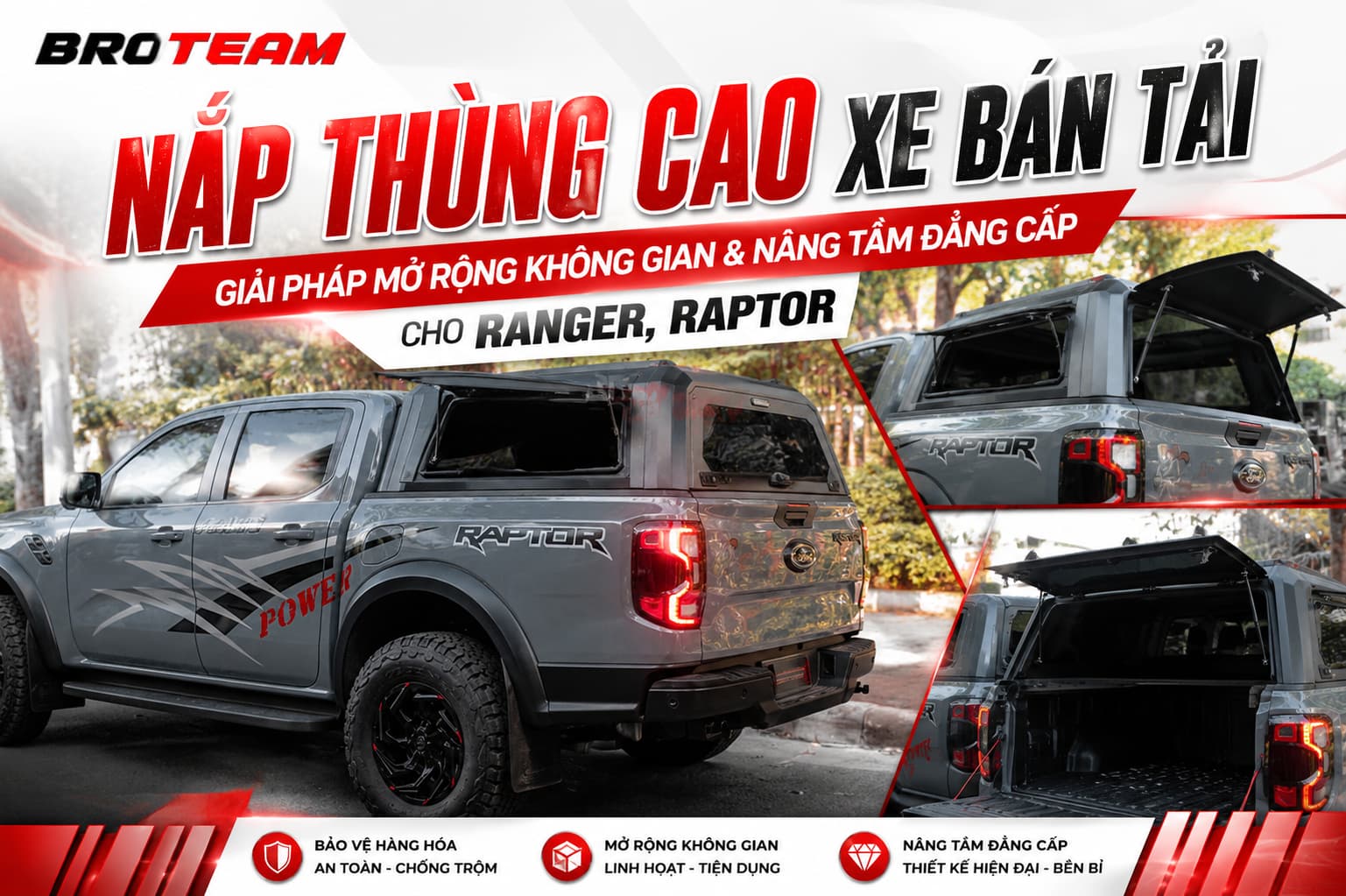 Mẫu Nắp Thùng Cao Bán Tải Bán Chạy 2026