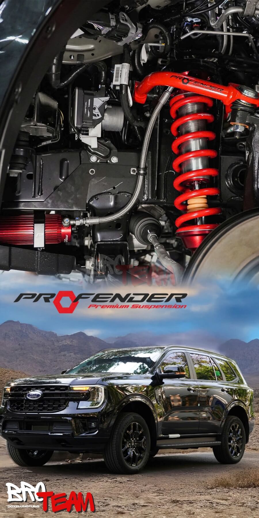 Độ Bộ Phuộc Profender 3Way cho Ford Everest