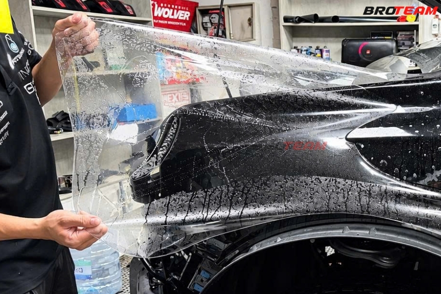 Quá trình thi công dán PPF cho xe Ford Ranger Raptor V6