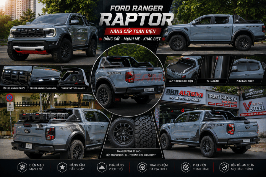 Tổng kết các hạng mục độ xe Ford Ranger Raptor