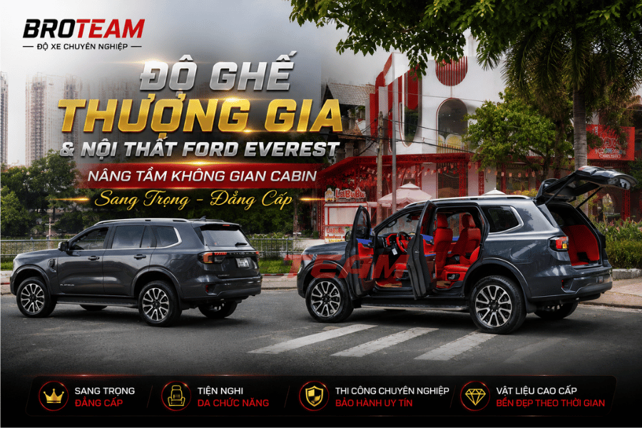 Tổng kết gói độ ghế thương gia & nội thất Ford Everest