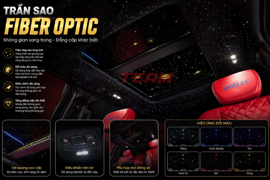 Trần Sao Fiber Optic Ford Everest – Không Gian Sang Trọng Và Đầy Cảm Hứng