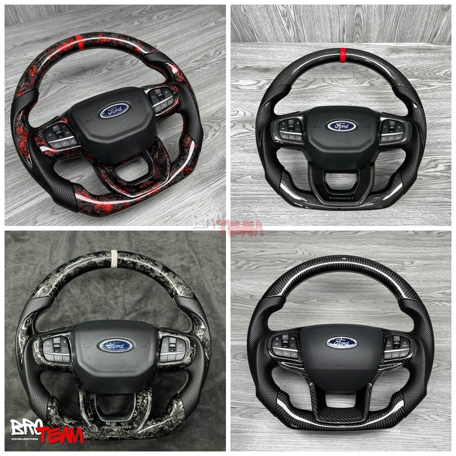 Độ vô lăng Carbon cho xe Ford Everest