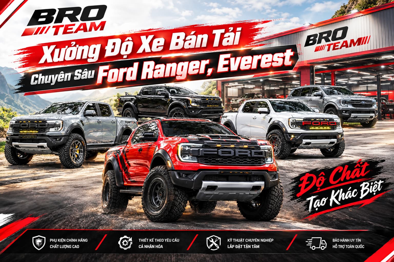 xưởng độ xe bán tải ĐẸP