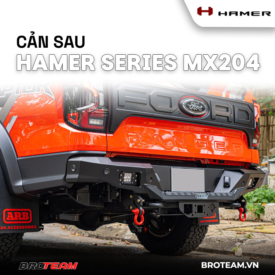 Cản sau Hamer Nova Series MX204 cho bán tải Ford Ranger & Mazda BT50 (2012+)