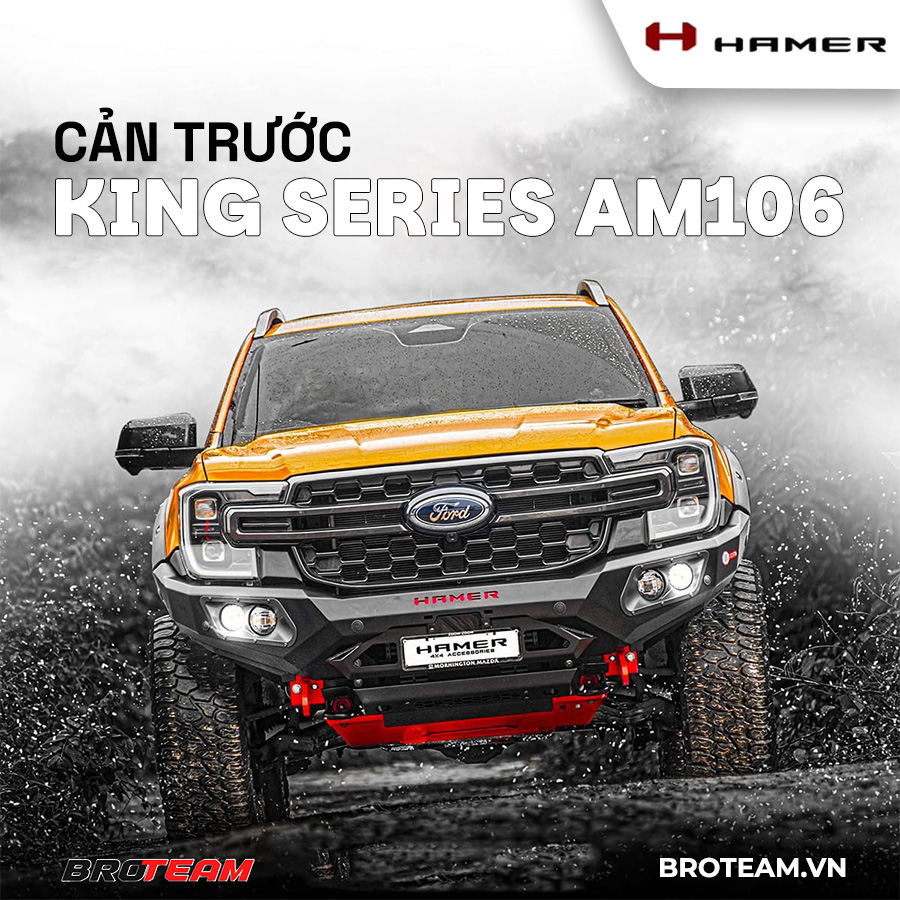 Cản trước Hamer King Series AM106 cho Ford Ranger và Everest Next Gen (2022+)