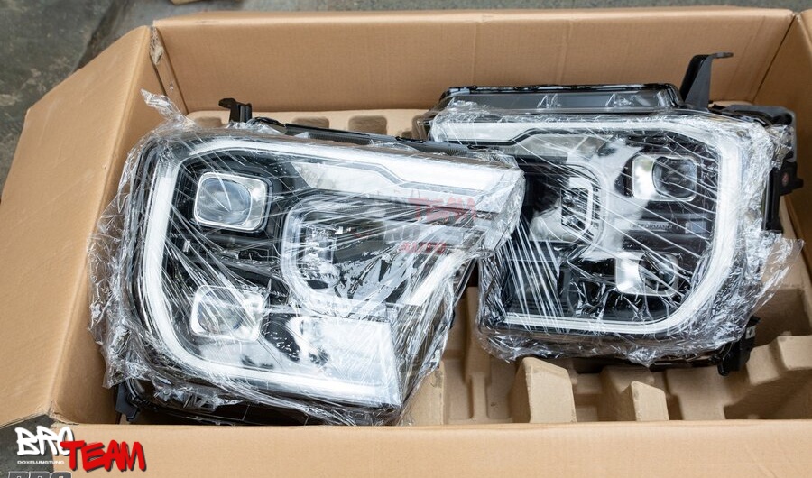 Cụm đèn pha Full LED 2 Projector phong cách MATRIX cho Ford Ranger 2023