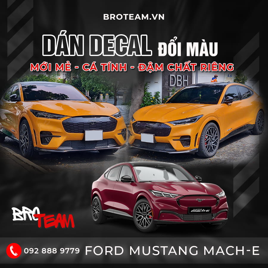 Dán Decal Đổi Màu Ô Tô Ford Mustang Mach-E