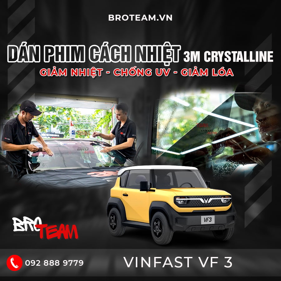 Dán Phim Cách Nhiệt 3M Crystalline Cho Vinfast VF3