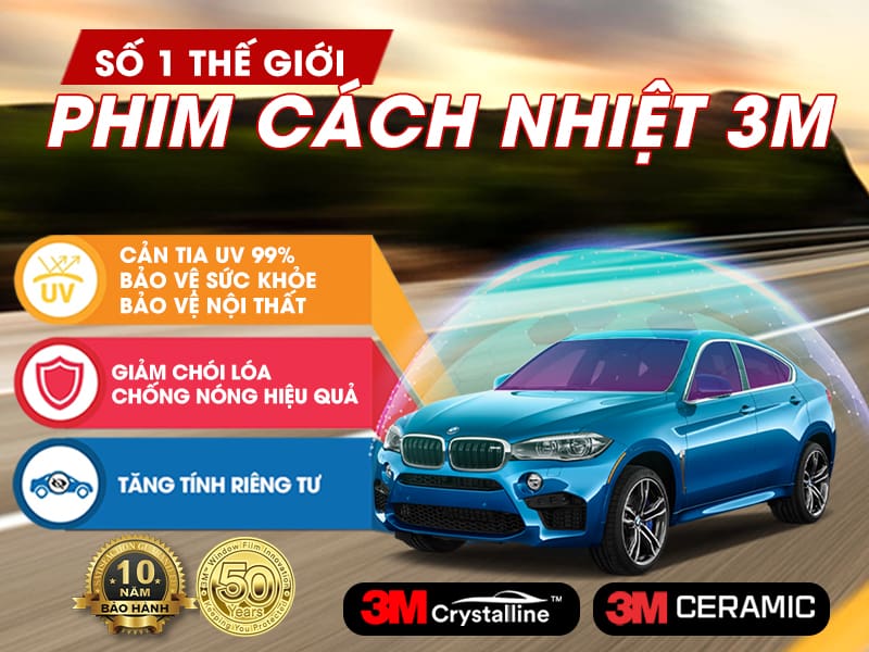 Dán Phim Cách Nhiệt 3M Crystalline Cho Vinfast VF3