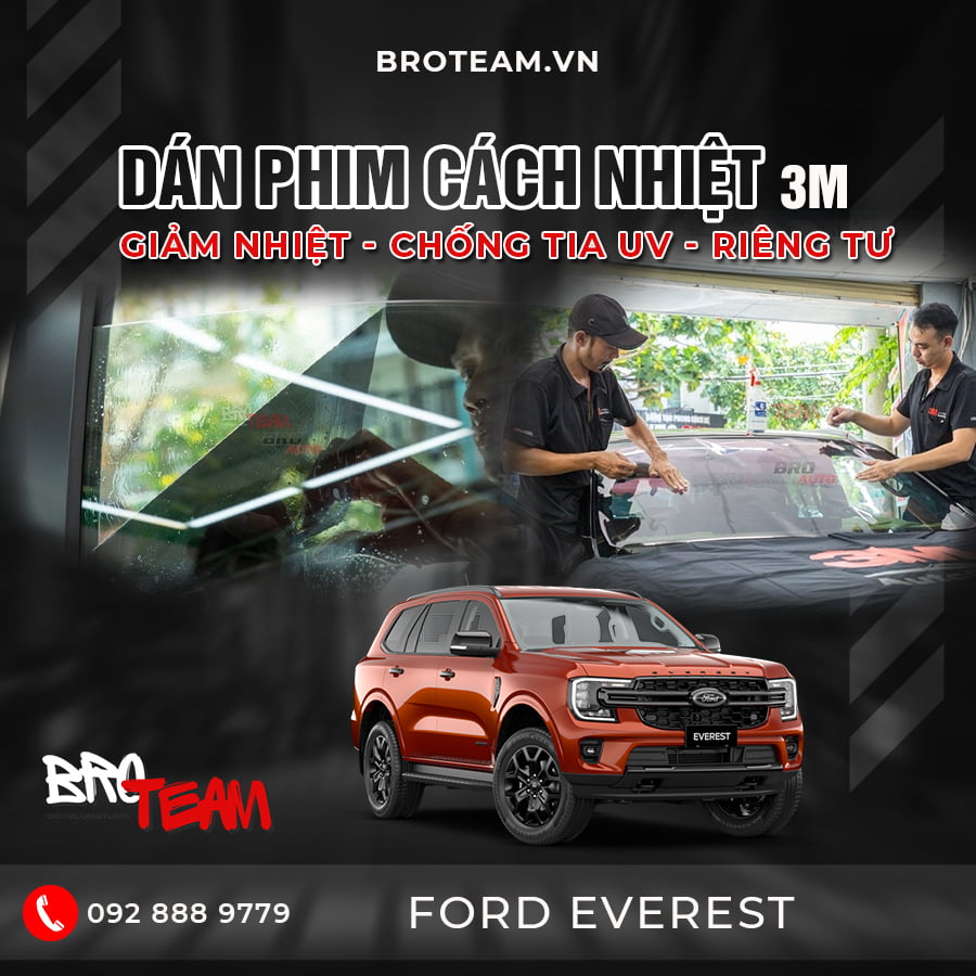 Dán Phim Cách Nhiệt Cho Xe Ford Everest