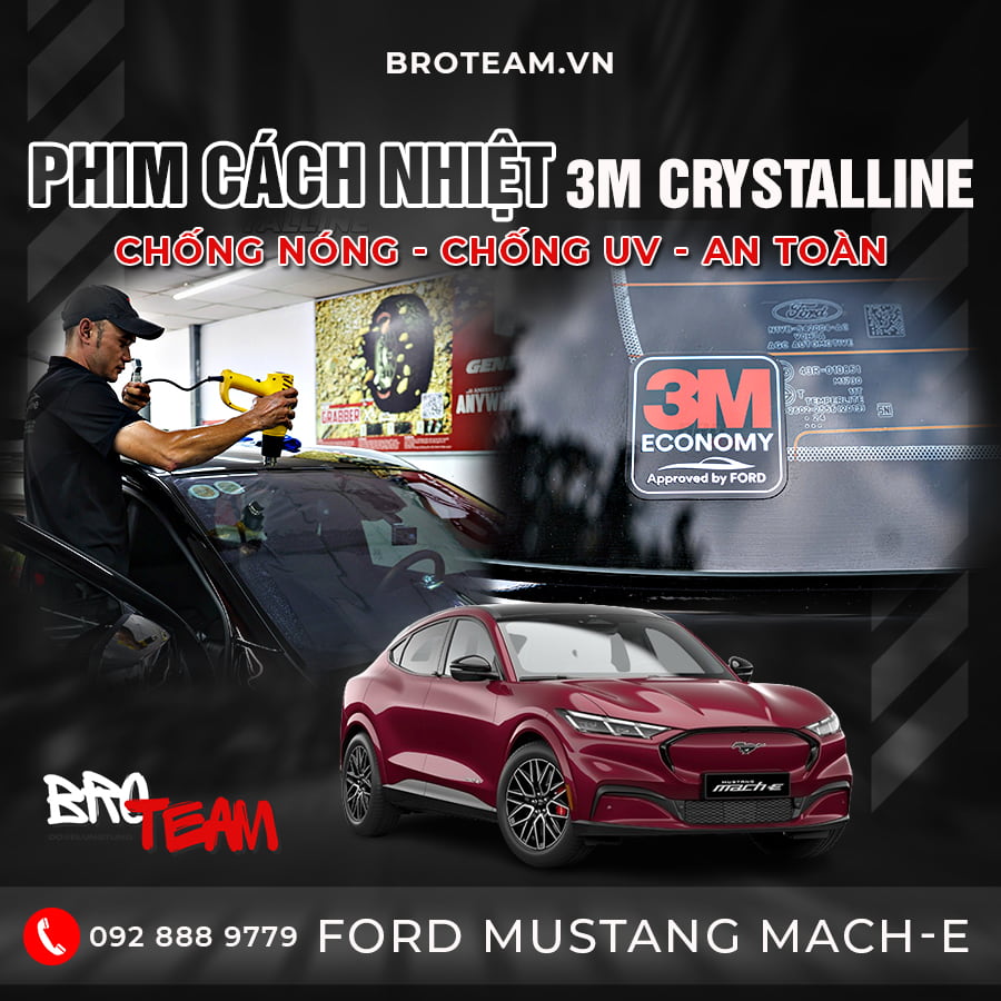 Dán phim cách nhiệt ô tô 3M Crystalline cho Ford Mustang Mach-E