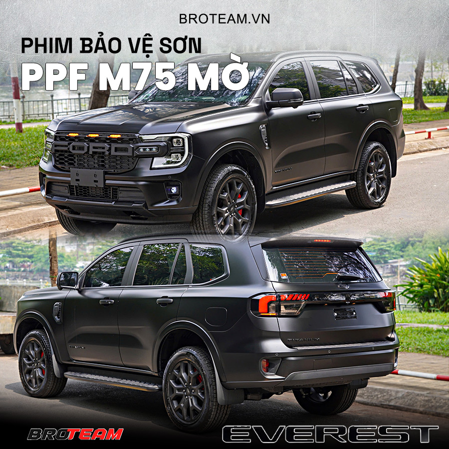 Dán PPF TeckWrap M75 Mờ Cho Ford Everest