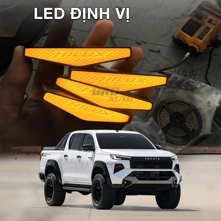 Đèn LED định vị mặt ca lăng xe Toyota Hilux