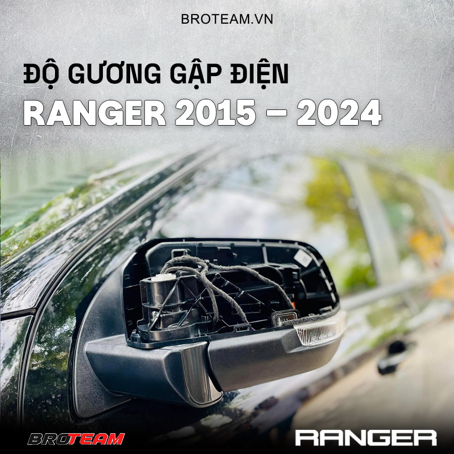 Độ gương gập điện cho Ford Ranger