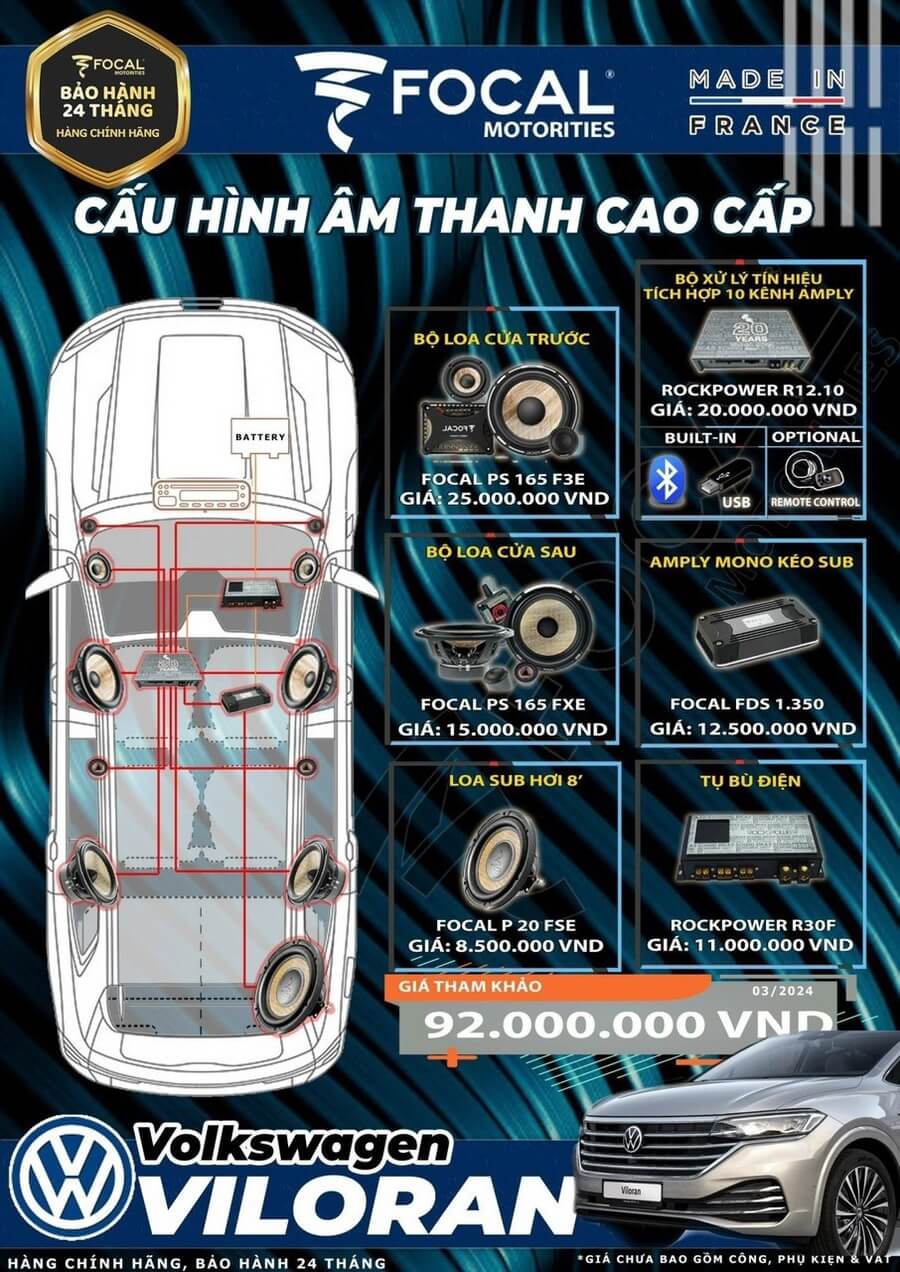 Độ Loa Xe Ô Tô Volkswagen Viloran