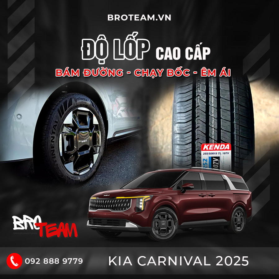 Độ lốp xe Kia Carnival 2025