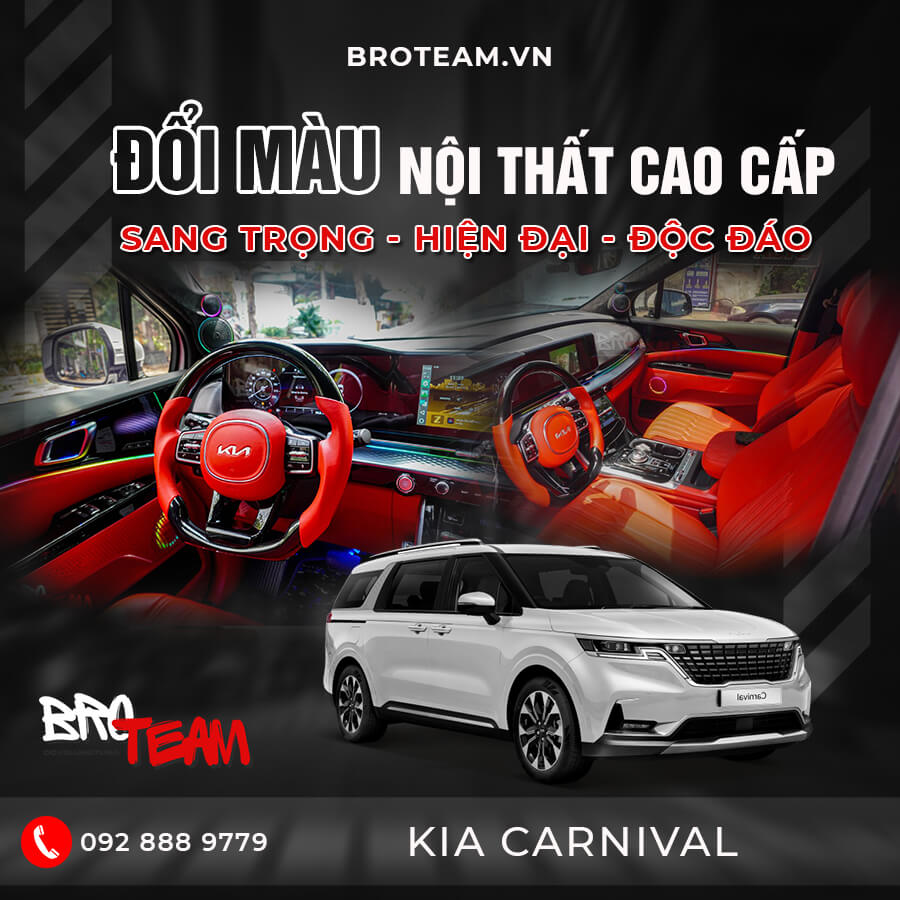 Đổi Màu Nội Thất Xe Kia Carnival