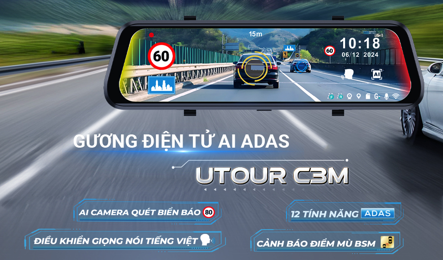 Gương Điện Có Camera Lùi Vinfast VF3 Quay Trước Sau
