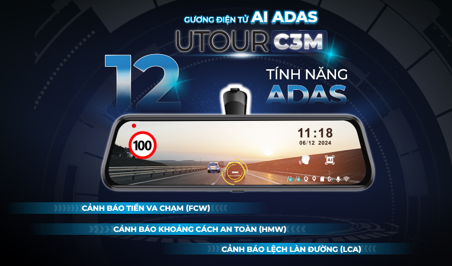 Gương Điện Có Camera Lùi Vinfast VF3 Quay Trước Sau